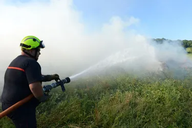 5.000 m2 d'herbes sèches parties en fumée à Saint-Sulpice-le-Dunois (Creuse)