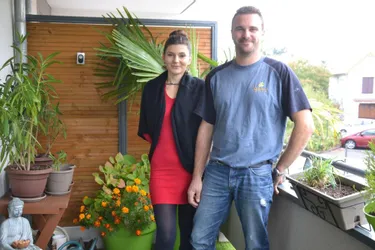 Emmanuelle et son compagnon Jean-Philippe ont remporté le 1er prix des balcons fleuris