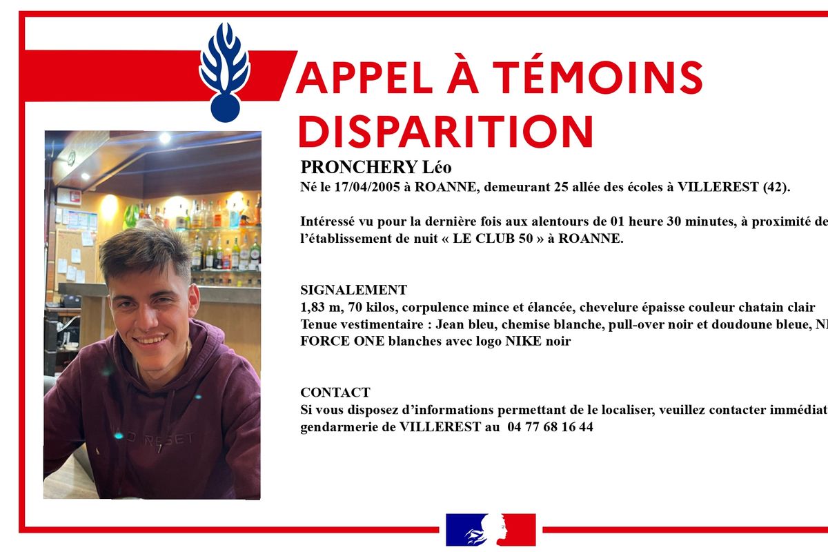 La gendarmerie lance un appel à témoins pour la disparition inquiétante ...