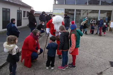 Le Père Noël en visite dans la commune