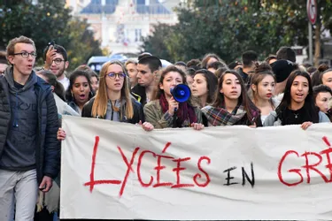 Mobilisation des lycéens : près de 200 jeunes manifestants dans les rues de Vichy