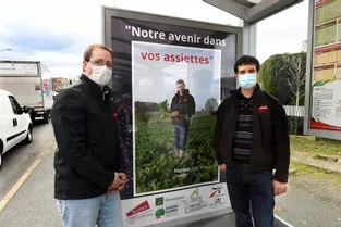 Pour encourager à manger local, les agriculteurs de la Creuse lancent une campagne publicitaire et s'affichent dans Guéret