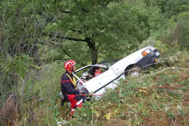 L'automobiliste perché dans un arbre avec 50 mètres de vide en dessous !