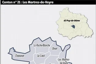 Canton des Martres-de-Veyre. Affrontement des deux sortants