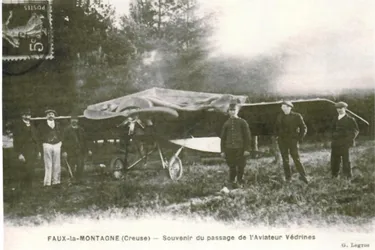 En 1913, l'aviateur Védrines participe à une partie de chasse à Faux-la-Montagne