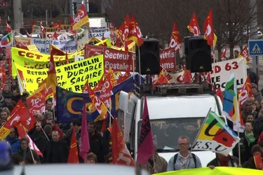 Marché du travail : 2.000 manifestants à Clermont-Ferrand, 800 au Puy