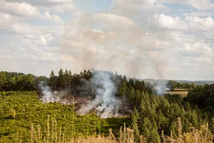 Un incendie en cours dans une forêt de sapins située à proximité des côtes de Châtelard (Allier), un autre maîtrisé à Urçay