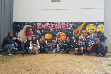 Graff sportif et artistique sur le gymnase