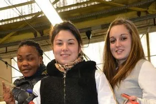 Heidy, Ariane et Coralie, seules filles en seconde chaudronnerie et électrotechnique