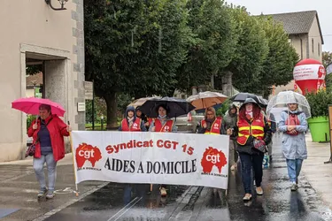 Près de 450 personnes ont manifesté, à Aurillac (Cantal), à l'occasion de la journée de grève nationale