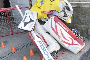 Théotime Raynal, 9 ans, gardien de but de roller-hockey