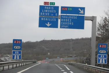 L'autoroute A20 rouverte à Nespouls (Corrèze) ce jeudi