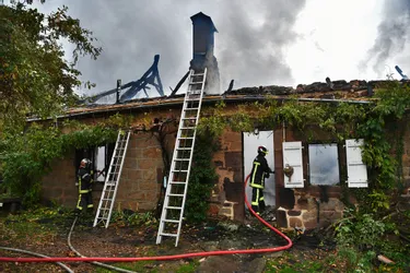 Une maison détruite par le feu à Saint-Bazile-de-Meyssac (Corrèze)
