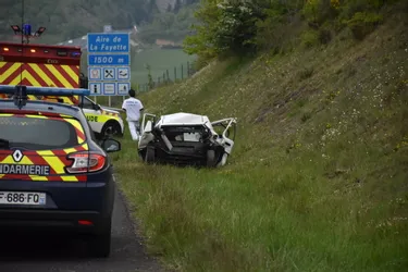 Deux personnes grièvement blessées dans un accident sur l'A75 en Haute-Loire