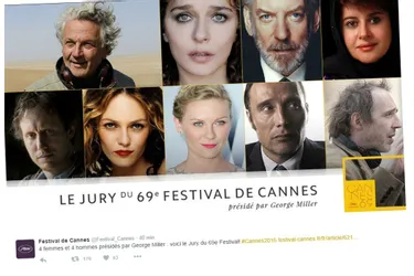 Kirsten Dunst, Donald Sutherland, Vanessa Paradis et Arnaud Desplechin dans le jury de Cannes