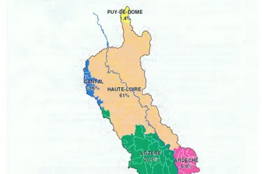 Cinq départements et 165 communes