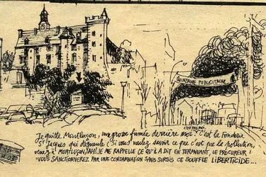 Quand Cabu dessinait Montluçon en mars 1972