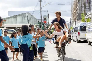 Caroline et Xavier Guignard en tandem sur les routes d'Asie pour Enfant du Mékong