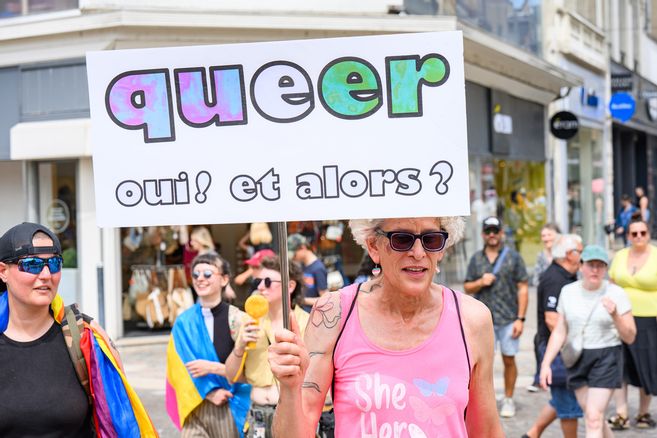Pride march in Moulins