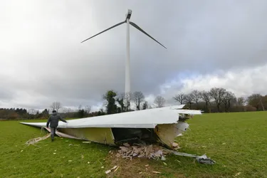 Découvrez en images l'éolienne cassée près de La Souterraine (Creuse)