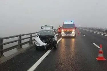 Accidents en série ce vendredi matin sur l'A75 en Haute-Loire