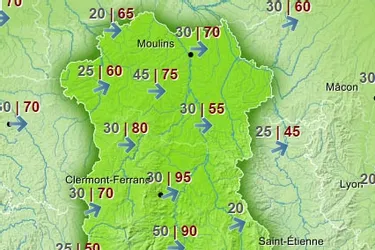 Vent : des rafales à 95 km/h annoncées sur Clermont-Ferrand ce matin