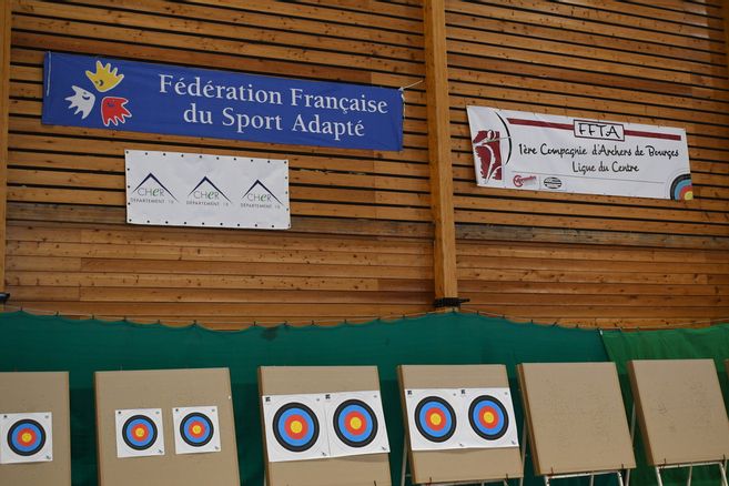Sport adapted French championships para shooting archery in Bourges