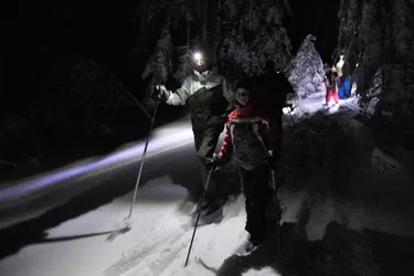 Première nocturne en raquettes de la saison au foyer de ski de fond du Montoncel