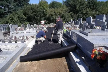 Travaux au cimetière : la démarche Zéro pesticide contournée avec le goudron