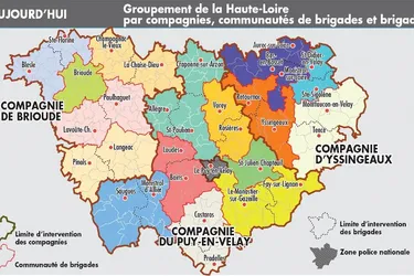 La carte des communautés de brigades sera en partie modifiée à partir du 1er janvier 2014