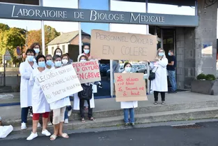 Le laboratoire Oxylab de Saint-Flour (Cantal) en grève ce jeudi matin