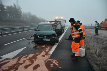 Une série d'accidents sur l'A75 causés par le brouillard givrant dans le Cantal