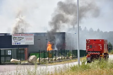 Un incendie s'est déclaré dans la zone de la Montane sur le site de l'entreprise Corrèze Récupération