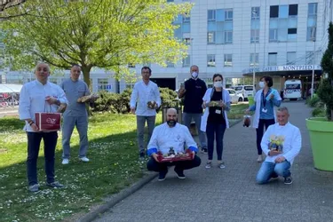 Six artisans du Puy-de-Dôme offrent 60 kg de chocolat de Pâques aux personnels soignants des hôpitaux