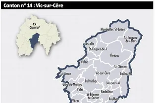 Vingt-trois communes forment aujourd'hui le canton de Vic-sur-Cère, à cheval sur trois vallées