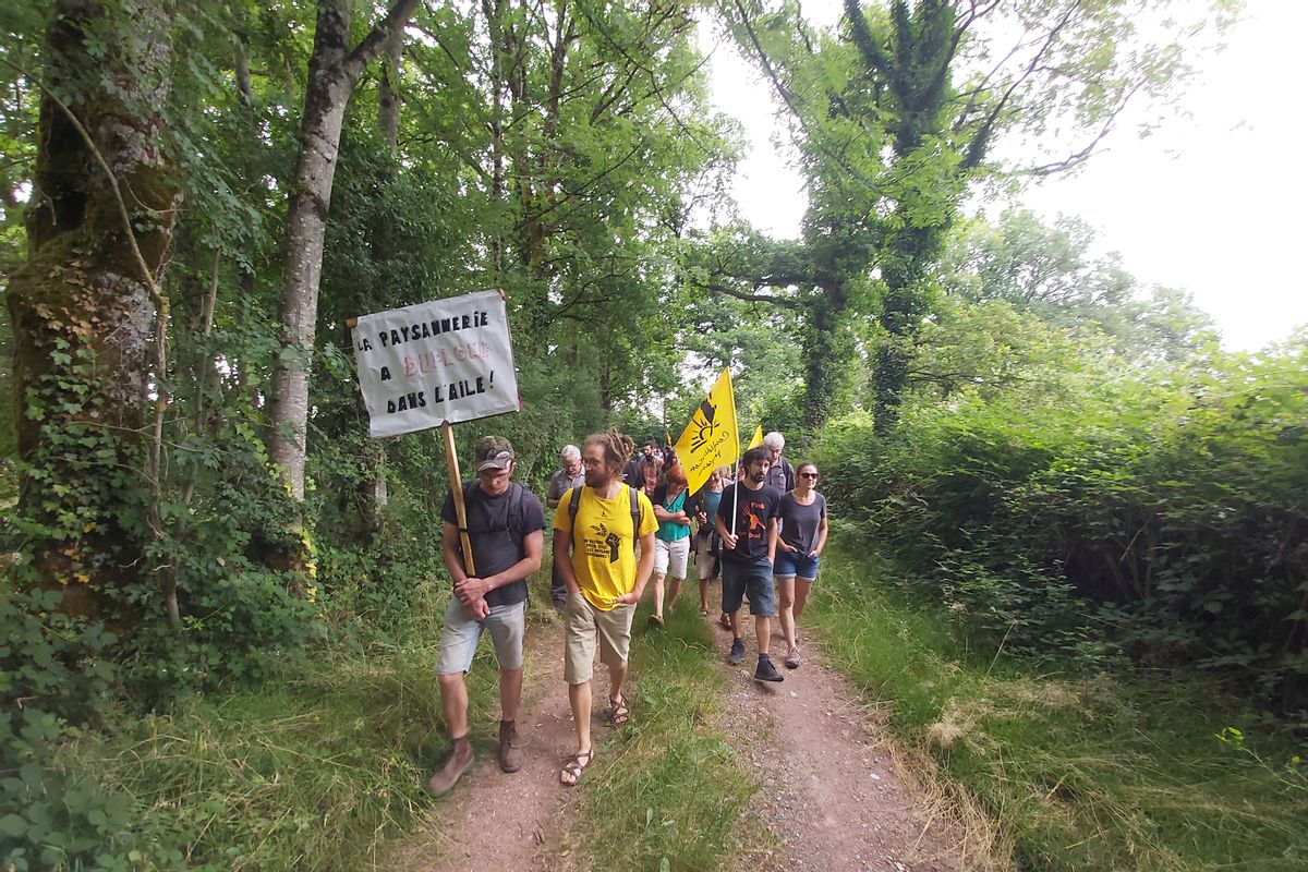 À Berneuil, la Confédération paysanne réunit 80 manifestants contre la loi agricole : « On ne veut pas Duplomb dans l’aile »