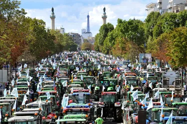Les agriculteurs du Massif central ont manifesté à Paris
