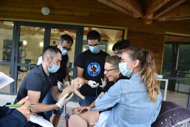 Des étudiants et médecins urgentistes formés au lac des Graves à Lascelle (Cantal)