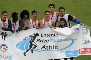 Les sept compères d'un club d'athlétisme corrézien médaillés d'or champions de France