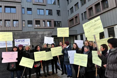 Le service social de la Carsat en grève à Clermont-Ferrand
