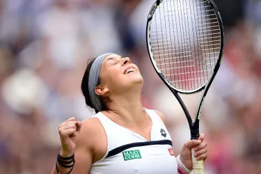 En finale de Wimbledon cet après-midi, elle a échangé ses premières balles à Retournac