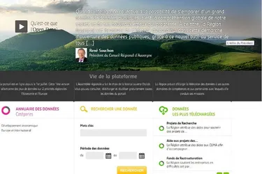 La région Auvergne lance son site d'open data