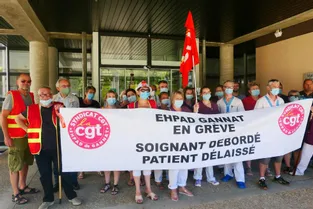 Les personnels de l'Ehpad de Gannat (Allier) étaient aussi en grève mardi