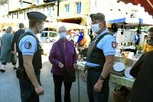 À Felletin, la gendarmerie est sur la réserve pour s'assurer du bon port du masque