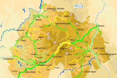 Du verglas localisé sur les routes du Cantal