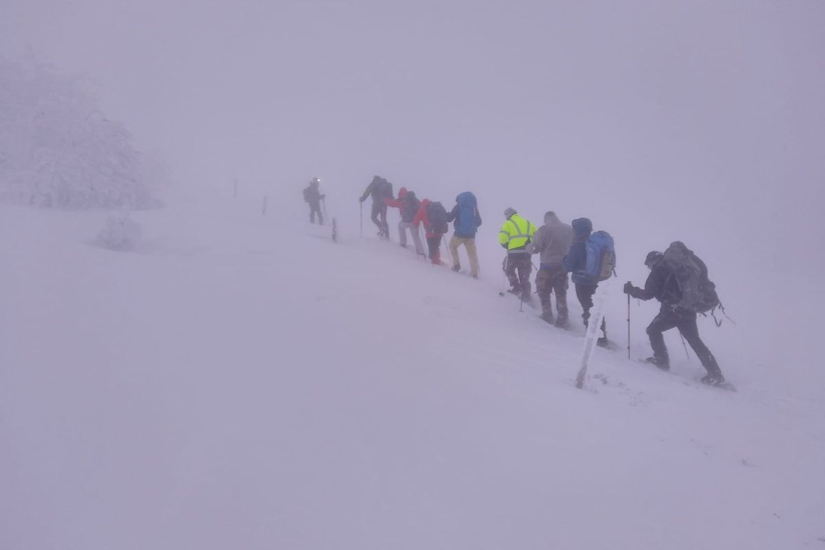Une op&eacute;ration de secours hors norme, dans le Forez, pour &eacute;vacuer six randonneurs pi&eacute;g&eacute;s par le blizzard