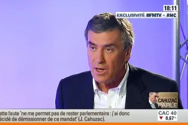 Jérôme Cahuzac parle de "faute morale " et renonce à son siège de député