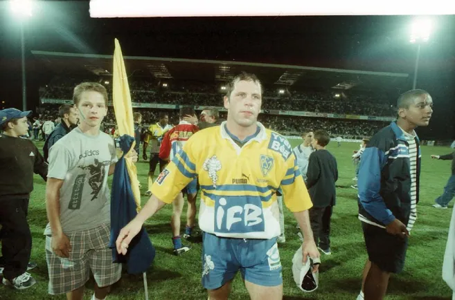 Maillot ASM Clermont Montferrand Auvergne Vintage porté #15 Football - XL | UK Maillot ASM Clermont Montferrand Auvergne Vintage porté #15 Football - XL | UK