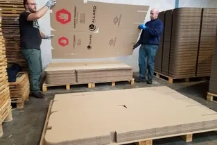 Allard Emballages à Brive (Corrèze) a conçu un carton barrière pour protéger les salariés du coronavirus