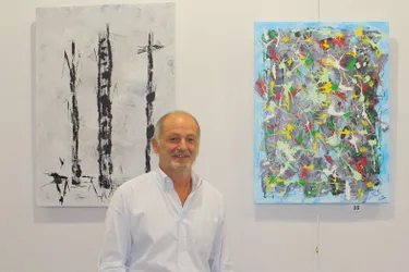 Joël Neveu expose 52 tableaux abstraits